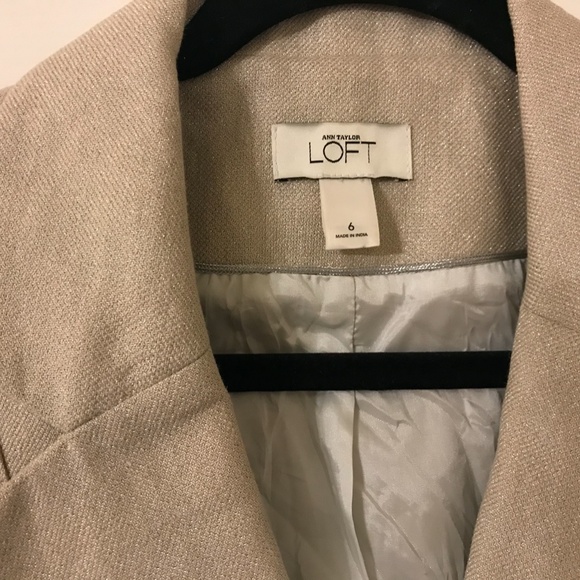 LOFT Silver Cream Jacket, size 6, EUC! - Picture 5 of 7